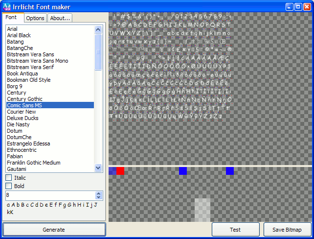 Irrlicht Font Maker screenshot #1