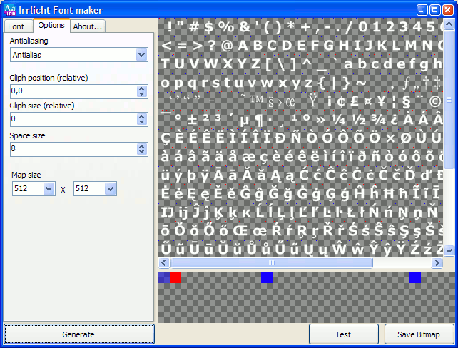 Irrlicht Font Maker screenshot #2